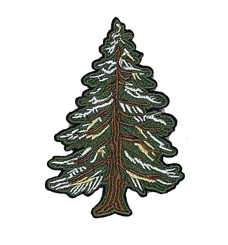 3.5' Tree Iron On Patch - Embroidered Backwoods Traveler Adventure Outdoor Scout Girl Boy Scouts Nature Hiking Camping Applique Appliques Iron On Patches for Holes, Clothing, Backpacks, Clothes