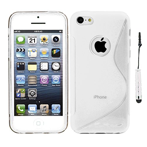 ebestStar   Funda Compatible con iPhone SE 5S 5 Carcasa Gel Silicona Gel TPU Motivo S línea, S Line Case Cover + Mini Lápiz, Transparente [Aparato: 123.8 x 58.6 x 7.6mm, 4.0'']