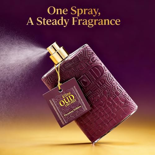 Image of AFLUXE Elite Oud Orchid Eau de Parfum for Men, 3.4 Fl. Oz - Long Lasting Oud & Black Orchid Fragrance, Intense Dark Chocolate & Woody Men's Perfume