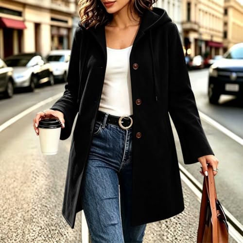 Faux Suede Jacket Women Fall Winter Single Breasted Trench Coat with Pocket - image 5