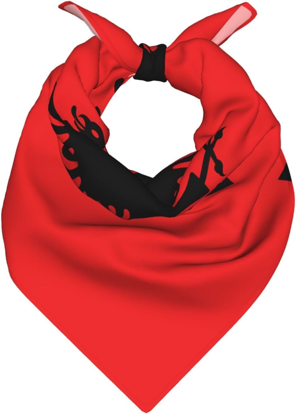 Albanian flag Printed Bandana Scarf for Men & Women, 22x22 Inch Stylish Square Head & Neck Wrap, Multi-Purpose