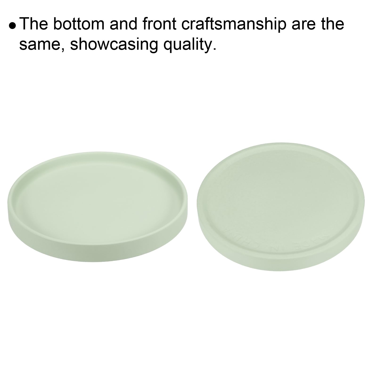 PATIKIL 7.7 Inch Round Ceramic Plant Saucer, Plant Saucer Tray Flower Planter Drip Tray for Indoors Outdoors Patio Balcony Mint Green - Image 3