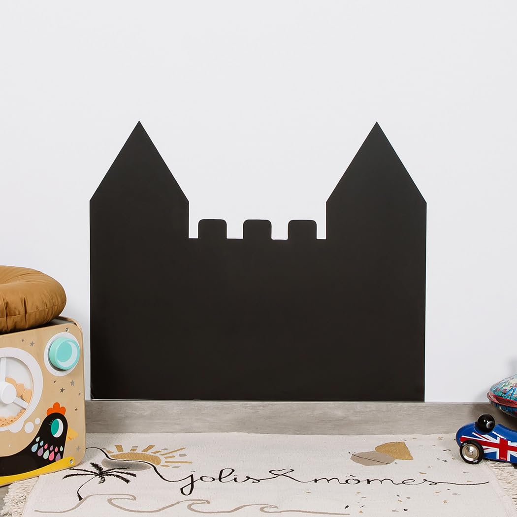 FERFLEX - Tableau Magnétique Noir Autocollant pour Chambre Ados et Enfant - Château Jouet