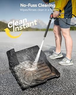 3W Floor Mats Fit for Lexus NX 2015 2016 2017 2018 2019 2020 2021 (NX200t/NX300/NX300h), TPE All Weather Custom Fit Floor Liner for Lexus NX, 1st&2nd Row Full Set Car Mats, Black