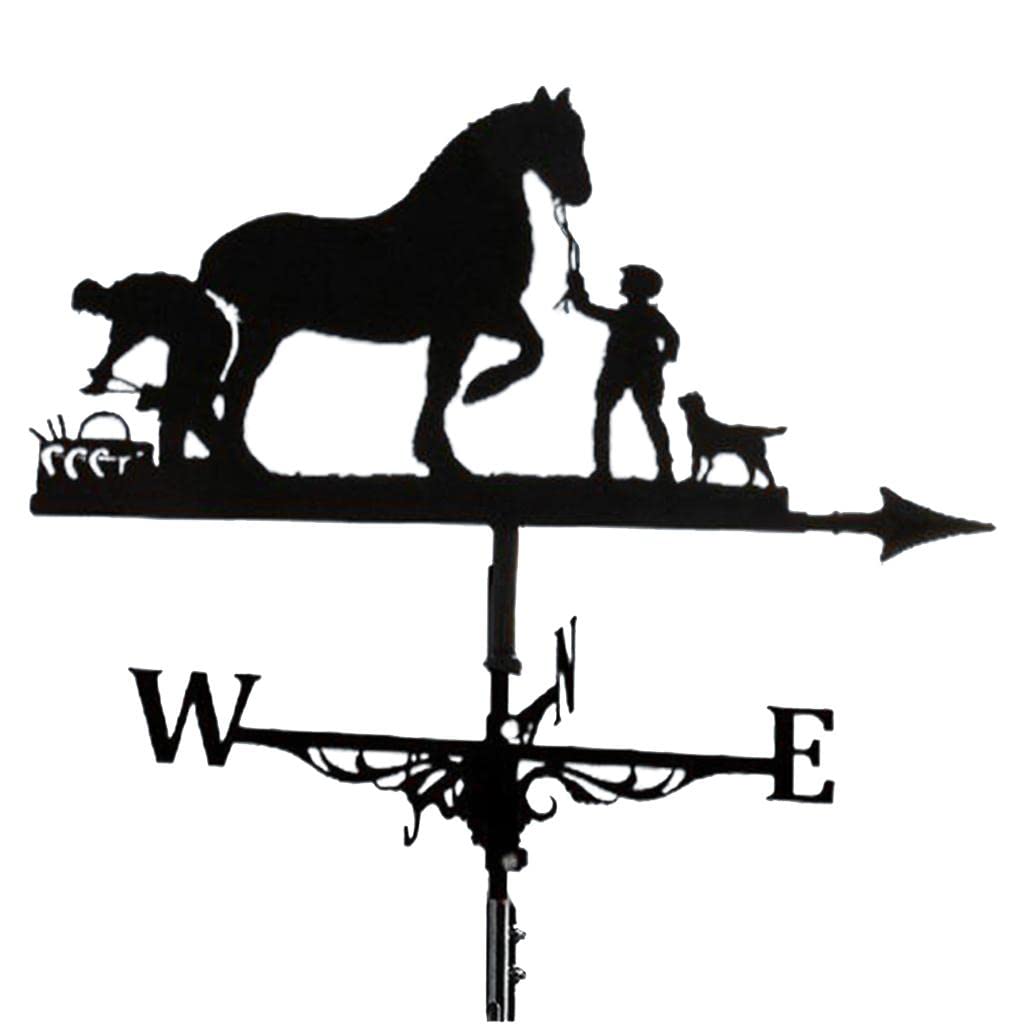 Weather Vane Farm Bracket Weathervane Farmhouse Durable Scene Horse