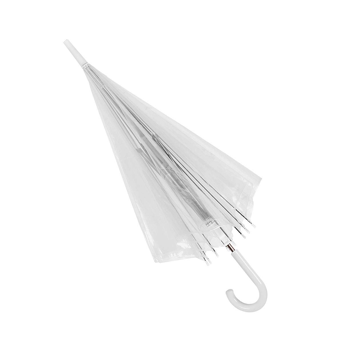 Ombrello Donna Ragazza Parapioggia a Cupola Trasparente In Pvc Lunghezza Stecche cm 61