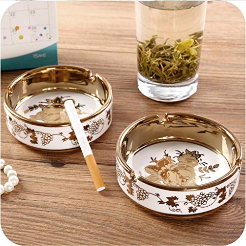 Asbakje Europese luxe Ronde aardewerk asbak Desktop Cigarette Ash Storage Asbakken Office Household Roken Supplies voor… - Image 8