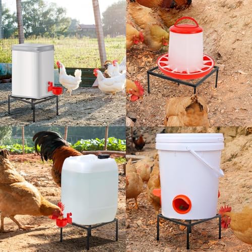 Soporte de hierro duradero para elevar comederos de aves 3