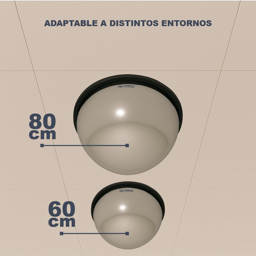 Normaluz Espejo Aumento Convexo 360º para Vigilancia - Máxima Seguridad y Visión Total – Espejo Pared o Techo Redondo con Borde Protector – Ideal para Interiores y Zonas de Paso (60cm)