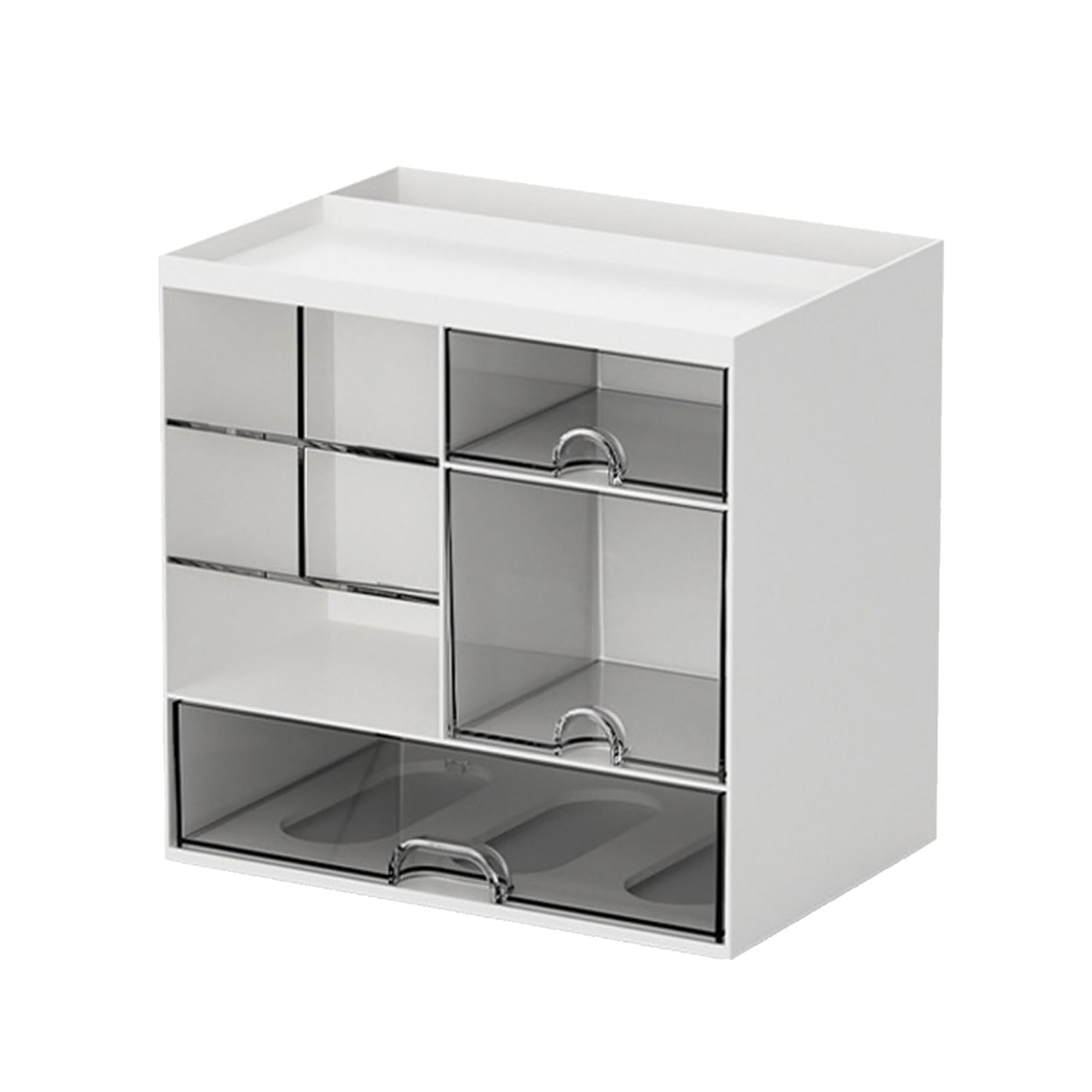 CRFFZ Stationery Storage Box Pen Holders Desk Organiser with Drawer Makeup Organizers Table Organiser for School Desk Organizers with Drawers