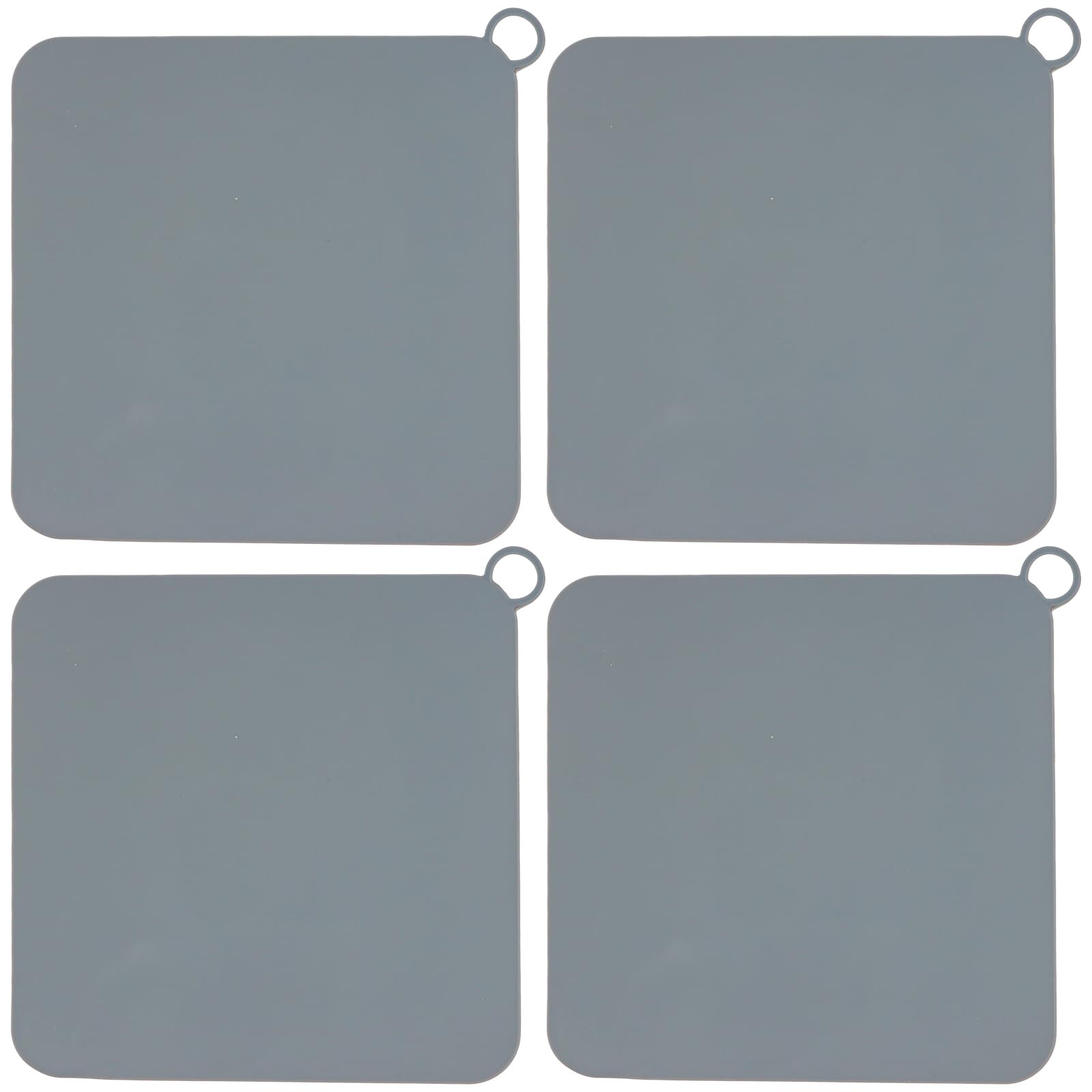 Shower Drain Cover, 4 Pieces Grey Silicone Tub Stopper Shower Drain Cover, Protector Plug Floor Cover Deodorant Pad, Universal for Tub Bathroom and Kitchen Sink Anti-Blocking Sticker Hair Catcher