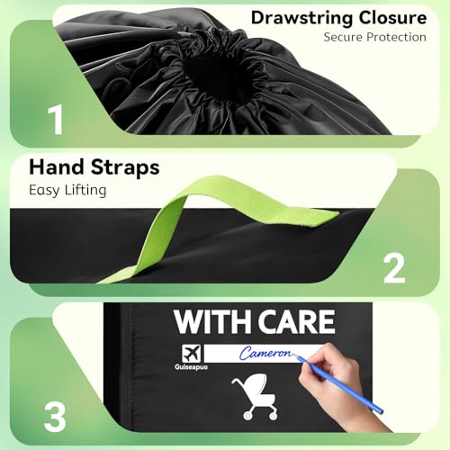 Image of Umbrella Strollers Bag for Airplane, Stroller Travel Bag 42 inchH x 12 inchW x 12 inchD | Stroller Cover Accessories Fit Most Single Umbrella Baby Strollers, Baby Shower Gifts, Flying Essentials Gate Baggage Check