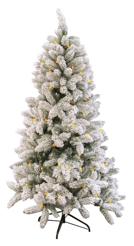Árbol de Navidad nevado, 240 cm, 400 LED, 1000 ramas