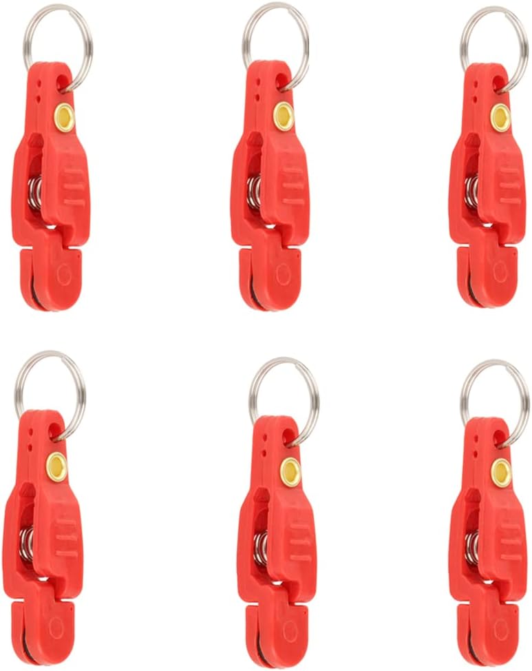 SAUYRASY 6Pcs Red Heavy Tension Snap Release Clips for Weight Planer