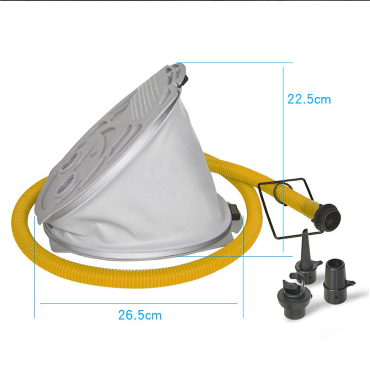 Pompa a Pedale 9 Pollici in Pelle, Set 1 Pezzo per Gonfiabili | Struttura in Lega di Alluminio, Doppia Funzione Gonfia e Scarica Aria, per Barca e Canoa Gonfiabili Colore Casuale