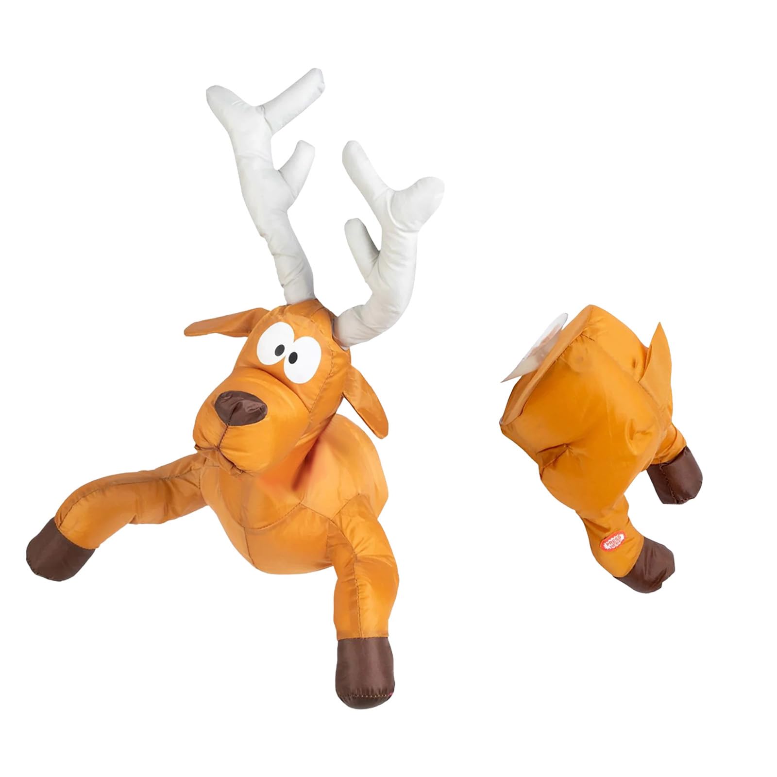 KAQNTUD Santa Claus/Reindeer Breaking Out Window Decorations From Cracking Santa Animated Hilarious Window Decorations