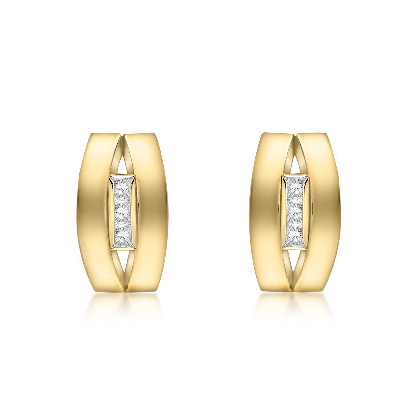 CARISSIMA Gold Pendientes Oro amarillo de 9 quilates Óxido de circonio, Oro amarillo, Circonia cúbica de mujer
