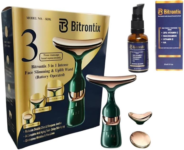 Bitrontix Face Slimming and uplift wand | Bitrontix Face Massager With Face Serum
