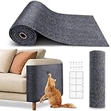 自己粘着性キャットスクラッチマット-ソファ、壁、ドア＆家具保護のためのトリミング可能なDIYキャットスクラッチャーのパッド、キャットタワー＆交換用パッドのための耐久性のあるアンチスクラッチカバー（40*200cm グレー）