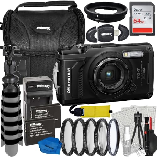 Ultimaxx Advanced Olympus Tough TG-7 fW^Joh(ubN) - e:64GB Eg[J[hA2Xpobe[AیUVtB^[A~juObvX^[vOrȂ (27Zbg)