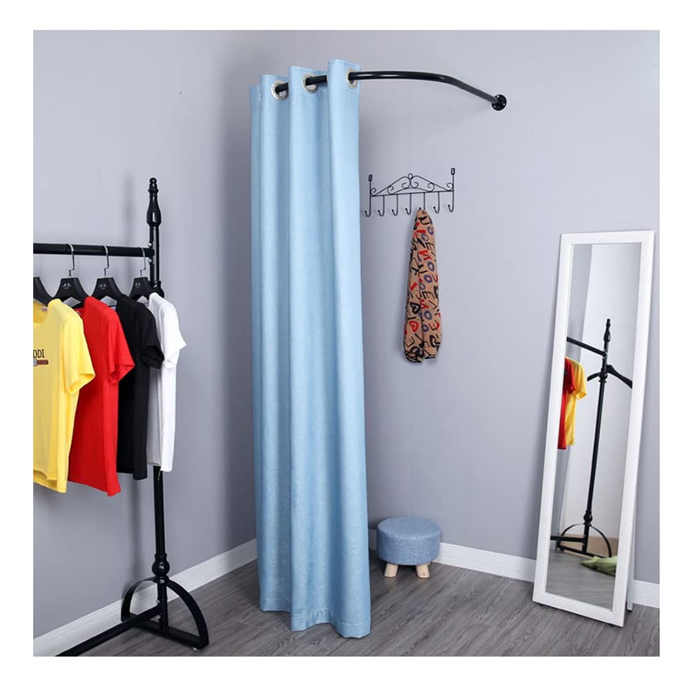Magasin de vêtements : cabine d'essayage portable pour petits espaces bleus