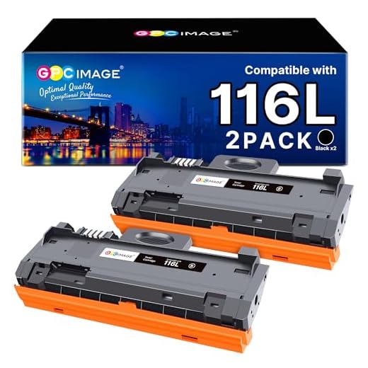 GPC Image MLT D116L D116S kompatibel toner ersättning för Samsung MLT D116L D116S att använda med Xpress SL-M2835DW M2825ND M2825DW M2885FW M2675 M2675FN M2875FD M2625 M26 6776 M22825 (svart, 2-pack)