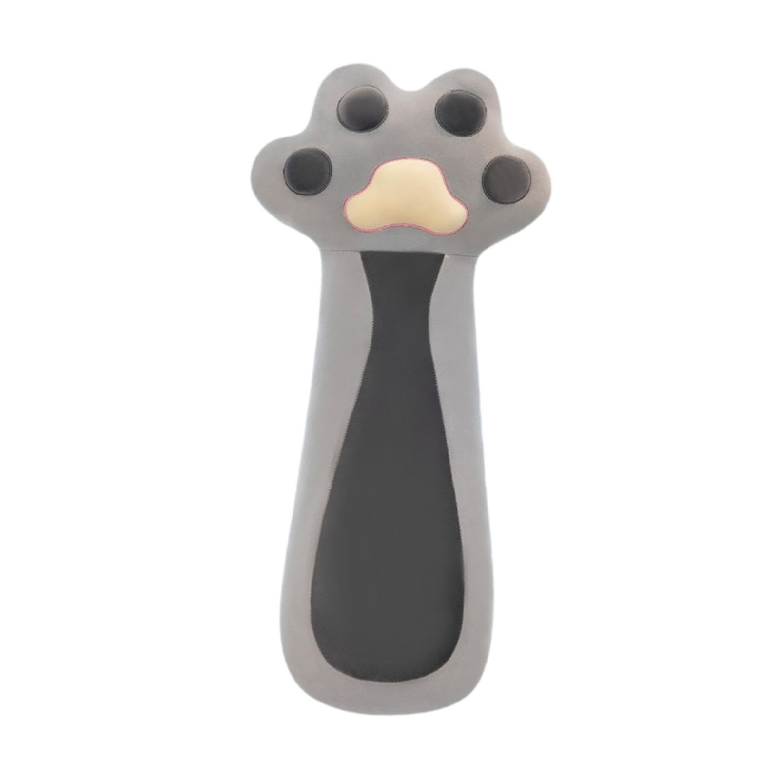 Cuscino di Peluche a Forma di Zampa di Gatto, Animale Imbottito a Corpo Lungo, Coperta di Peluche a Forma di Gatto, Simpatico Giocattolo di Peluche PE, Grigio