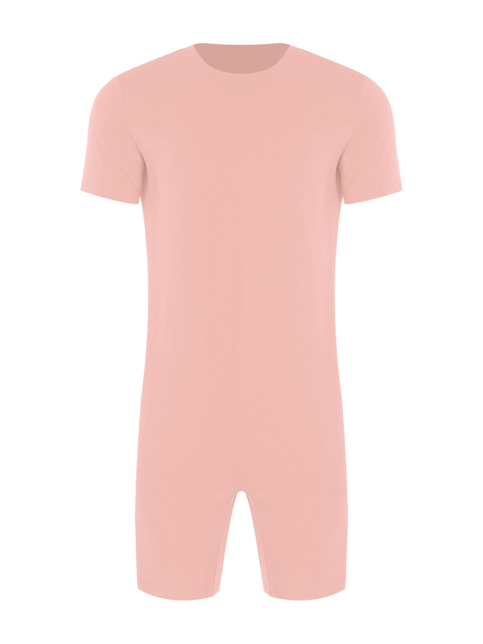 Unisexe Combinaison Short Pyjama de Soin Grenouillère Manches Courtes Combishort Femme Homme Personnes Âgées Alzheimer