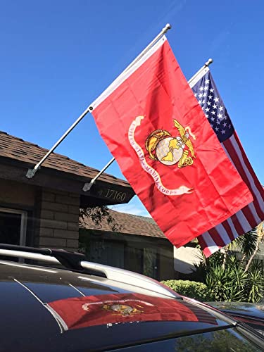Us Marine Corps Usmc Flag 3X5 Outdoor Double Sided Heavy Duty Polyester Us Military Army Flags Long Lasting With 2 Brass Grommets #TOP3