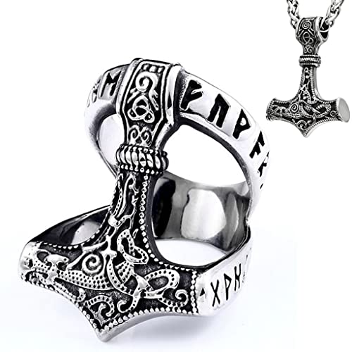 Bagues uniques style viking et collier pour un look vintage au quotidien