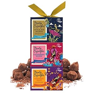 Monty Bojangles Vegan Tower | 3 Gift Boxes – Caramel Haze, Cocoa Berry Blush, Cocoa Nib Nights | Cocoa Dusted Chocolate…