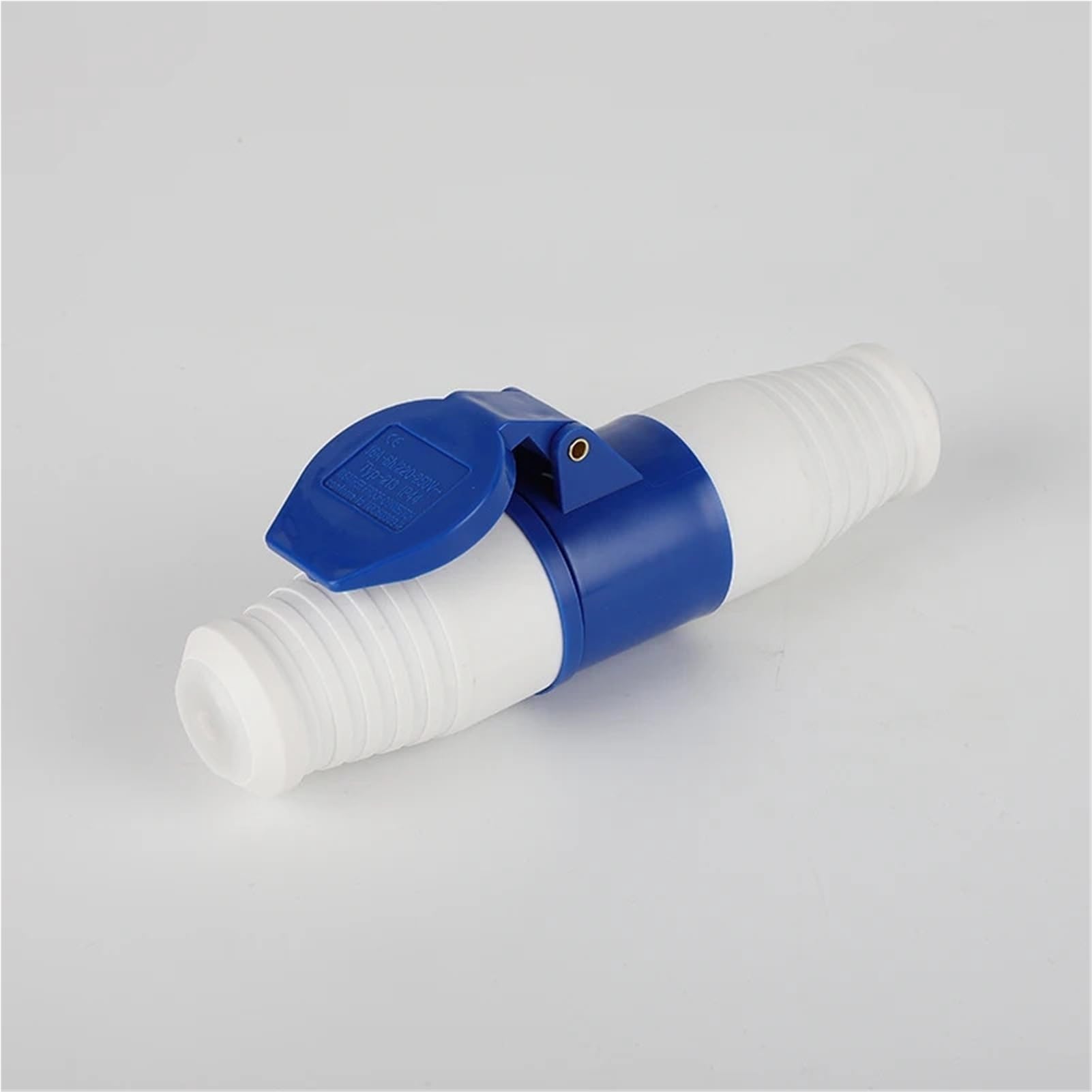 Presa industriale per montaggio a pannello, 3 pin, 16 A, IP44, impermeabile, blu