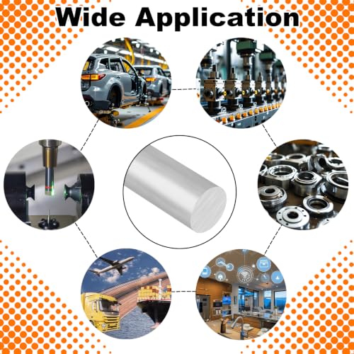 Image of 5PCS Solid Aluminum Rod 20mm x 406mm, Long 16 inch Dia 25 /32 inch Aluminum Round Stock, 6061 T6 Aluminum Round Bar for Industry Construction, DIY Crafts, New Lathe Bar