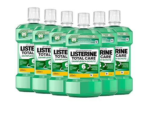 LISTERINE Total Care Zahnfleisch-Schutz mit neuer Formel - schützende Mundspülung für gesundes Zahnfleisch mit 6 in 1 Wirkung - Rundumschutz für gesundes Zahnfleisch (6 x 600ml)