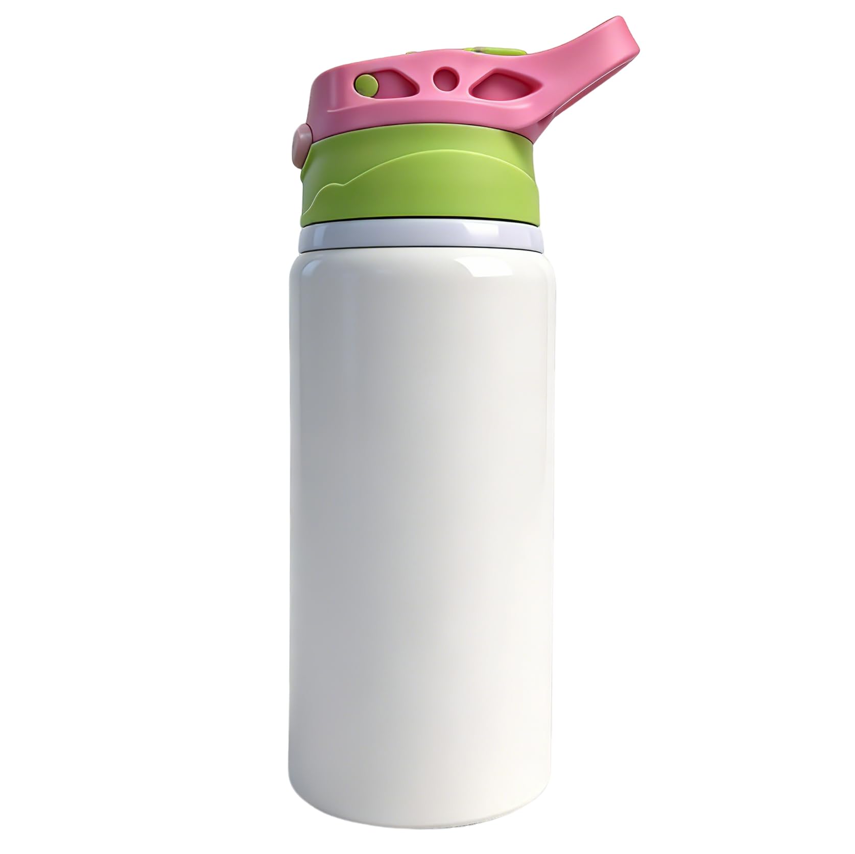 MR.R Sublimation blanks green and pink cap white sports aluminum bottle portable drinking lid 600 ml heat press transfer printing