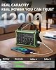 Radio de emergencia con panel solar grande, batería real de 12000mAh | Manivela eficiente, bandas AM/FM/NOAA, linterna LED, lámpara de lectura, alarma SOS y cargador de teléfono para campamento y emergencias 8