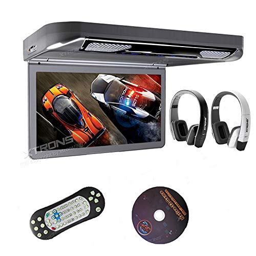 XTRONS Grey 13.3" HD 1080P Video Car MPV Roof Flip Down Slim Overhead