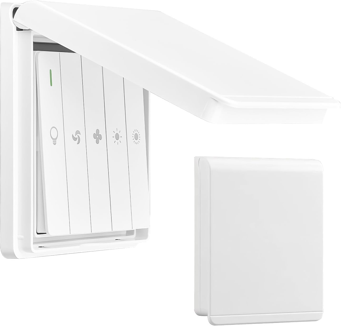 86 Type Switch Socket Waterproof Cover, IP54 Rated Splash Proof Electrical Box for Bathroom, Kitchen, Bedroom, Living Room – Anti-Dust, Flame Retardant, Transparent Design (White)