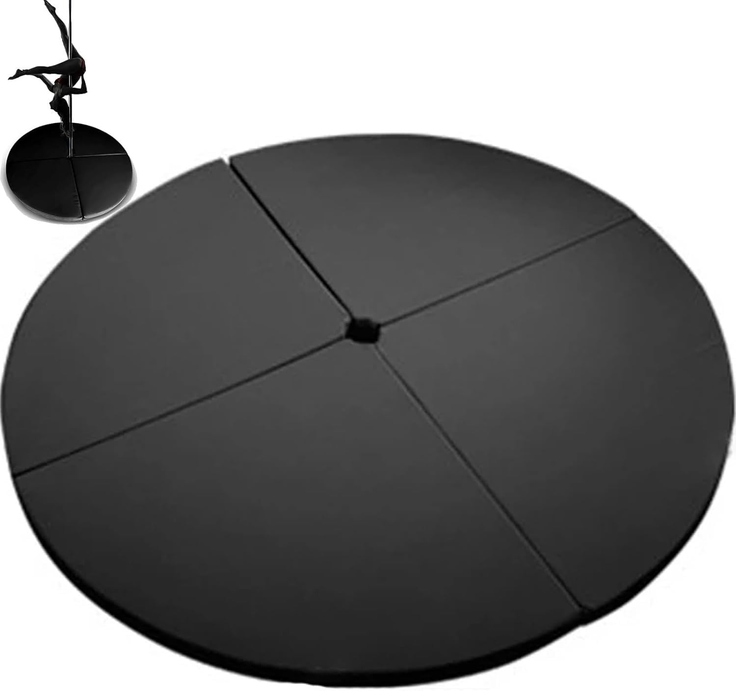 Tapis d'exercice rond antidérapant et tapis de gym pliable pour enfants et adultes