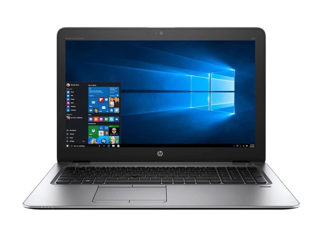 HP EliteBook 850 G4 15,6" 1920 x 1080 Full HD Intel Core i5 256 Go SSD Disque dur 8 Go Mémoire Windows 11 Home Webcam Fingerprint Ordinateur portable (reconditionné)