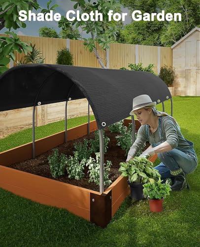 Image of Shade Cloth 90% 3x6ft, Tear Resistant Sun Shade Net with Grommets