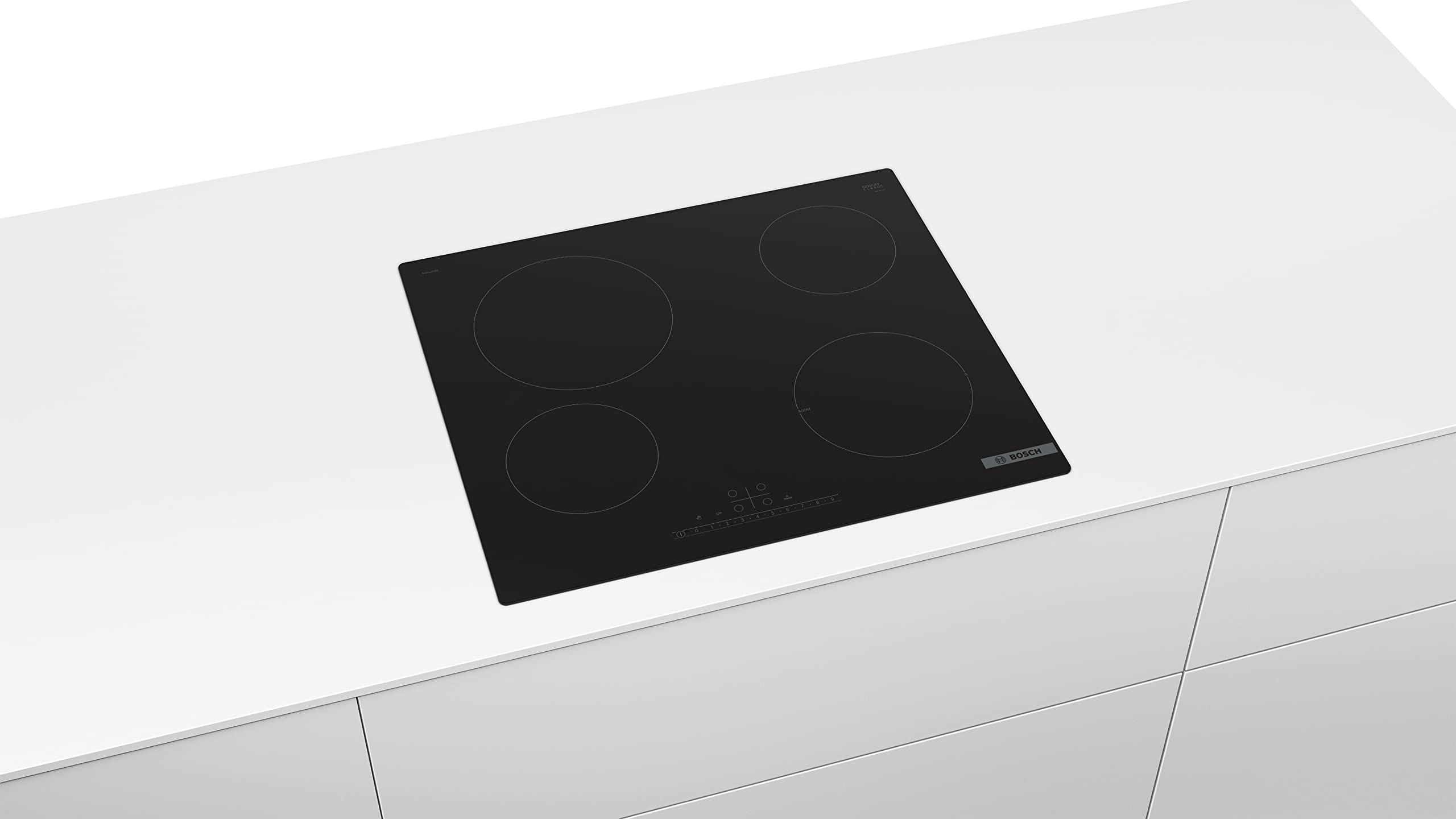 Bosch PKE611FN8E Serie 6 Elektroherd, 4 Kochfelder, 60 cm, 6900 W, Schwarz