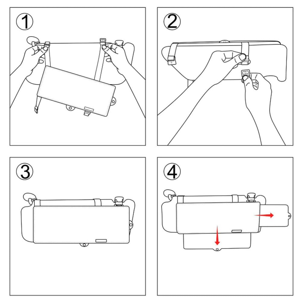 Sonnenblende Verlängerung Auto Universal mit Polarisiertem Blendschutz, Auto Sonnenblende Erweiterung mit UV Schutz, Anti-Blend Visier für Fahrer & Beifahrer, Einfache Montage (2 Pcs)