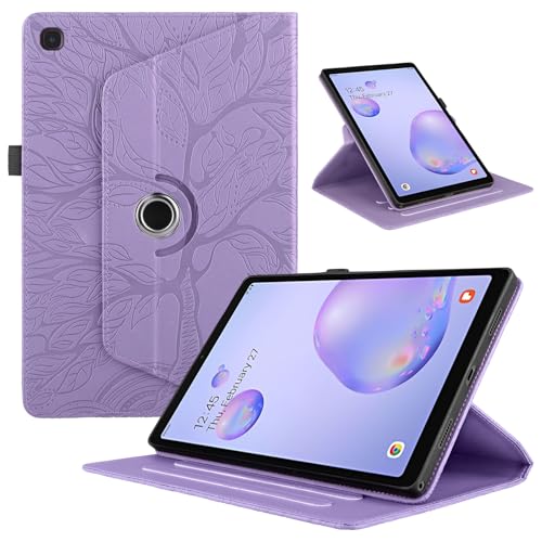 Rotating Case for Samsung Galaxy Tab A 8.4 inch 2020 Case SM-T307 PU Leather Cover Lightweight Flip Stand Shell for Tab A 8.4 Tablet-Purple