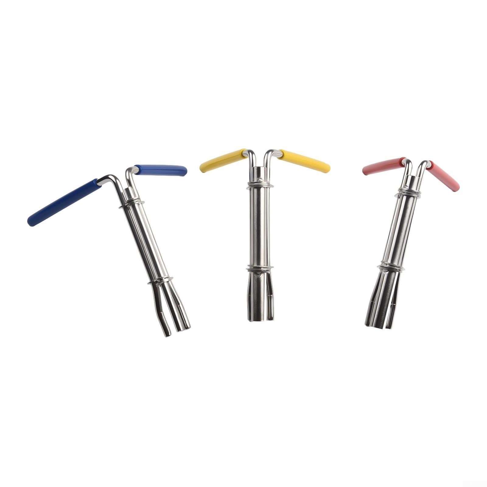 Kit di strumenti per l'installazione di guarnizioni per cilindro idraulico, set di 3 driver a U in acciaio inossidabile con maniglie in gomma per skid caricatore marino automobilistico