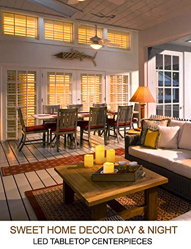 Home Most Set Of 4 Outdoor Led Pillar Candles With Remote Timer Battery Operated - Outside Waterproof Outdoor Candles With Timer 3X3 3X4 3X5 3X6 - Unscented Flickering Flameless Pillar Candles Outdoor #TOP3