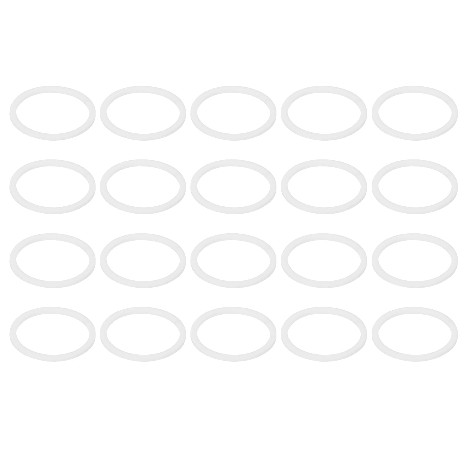 PATIKIL M24 PTFE Flat Washer, 60 Pcs 24mm ID 27mm OD 1.25mm Thick O-Ring Sealing Gasket Spacer for Fasten Screws Flanges Faucet Pipe Valves, White โ image 1
