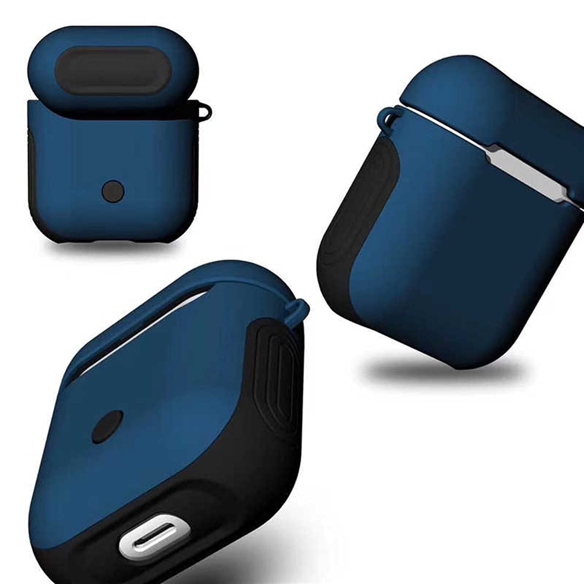 Zore Apple ile uyumlu Airpods Kılıf Shockproof Silikon Mavi