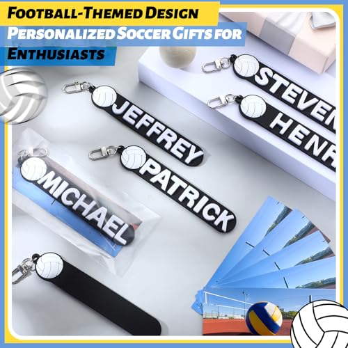 6 Sets Personalized Volleyball Luggage Tags for Travel Suitcases Halloween Party Favor Gifts Keychain Custom School Player Water Bottle Name Sport DIY Foam Letter Sticker Card Team Reward4