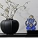Yahu Lando Indian God Lord Ganesha Statue,Blue Lmitation Glass Hindu Elephant Statue Ganpati Idol Buddha Sculptures,Hindu Gift,Home Temple Mandir Meditation Yoga Room Decor 5.5